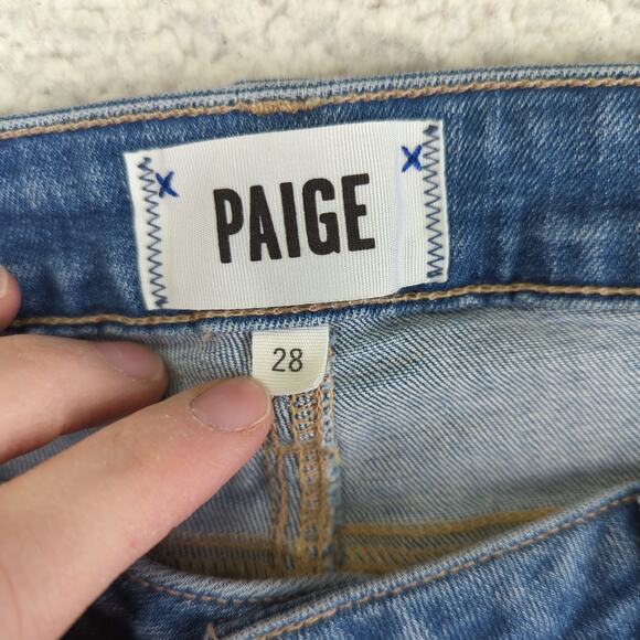 Paige Jimmy Jimmy Skinny Jeans Women's Size 28 Distressed Stretch - Picture 7 of 8